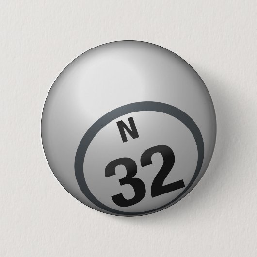 N 32 bingo-knop ronde button 5,7 cm (Voorkant)