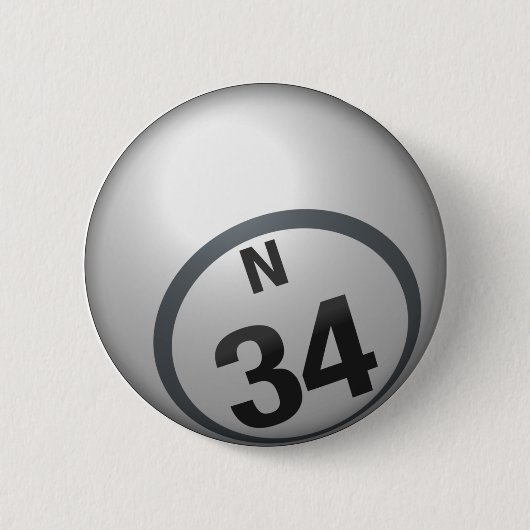 N 34 bingo ronde button 5,7 cm (Voorkant)