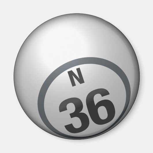 N 36 bingobal magneet (Voorkant)