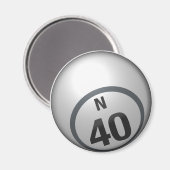 N 40 bingobal magneet (Voorkant / Achterkant)