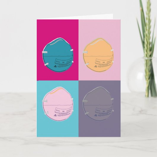 N-95 Masker Pop Art Stijl Kaart (Voorkant)