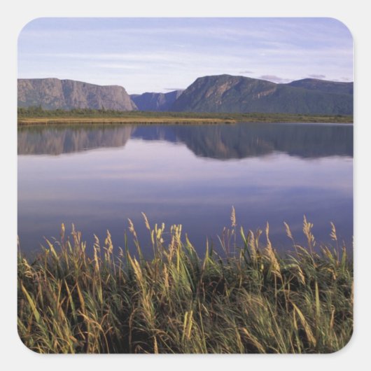 N.A., Canada, Newfoundland, Gros Morne Nationaal Vierkante Sticker (Voorkant)