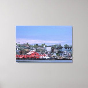 N.A. Canada, Nova Scotia. Een gezicht op Lunenburg Canvas Afdruk