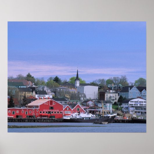 N.A. Canada, Nova Scotia. Een zicht op Lunenburg, Poster (Voorkant)