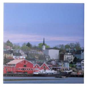 N.A. Canada, Nova Scotia. Een zicht op Lunenburg,  Tegeltje