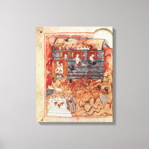 N.A.L 2334 fol.10v Noah's Ark, van 'De Tours Pent' Canvas Afdruk