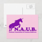 N.A.U.B. Unicorn Believers Briefkaart (Voorkant / Achterkant)