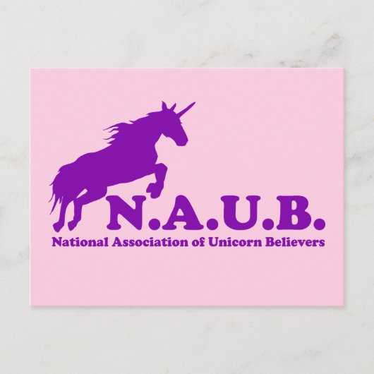 N.A.U.B. Unicorn Believers Briefkaart (Voorkant)