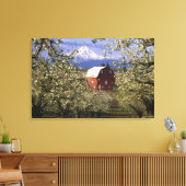 N.A., USA, Oregon, Hood River County. Red Canvas Afdruk (Insitu (Woonkamer))