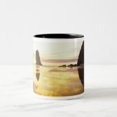 N.A., Verenigde Staten, Oregon, Cannon Beach Sunse Tweekleurige Koffiemok (Center)