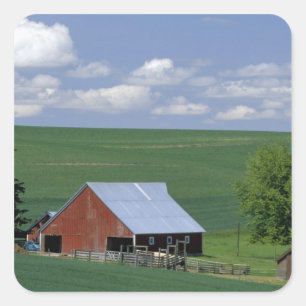 N.A., VS, Idaho, Latah county bij Genesee. Vierkante Sticker