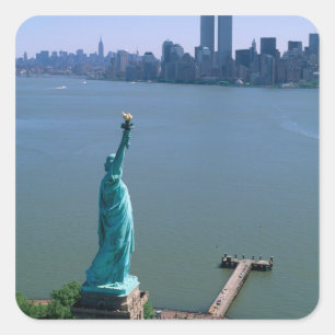 N.A., VS, New York, New York City. Het standbeeld Vierkante Sticker