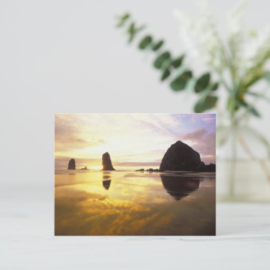 N.A., VS, Oregon, Cannon Beach Sunset met Briefkaart (Staand voorkant)