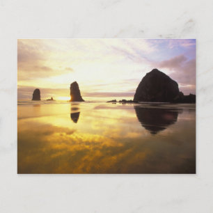 N.A., VS, Oregon, Cannon Beach Sunset met Briefkaart
