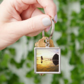 N.A., VS, Oregon, Cannon Beach Zonsondergang met Sleutelhanger (Hand)
