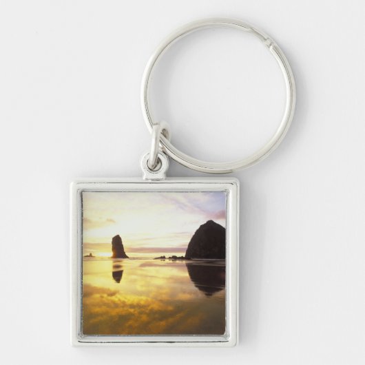N.A., VS, Oregon, Cannon Beach Zonsondergang met Sleutelhanger (Voorkant)