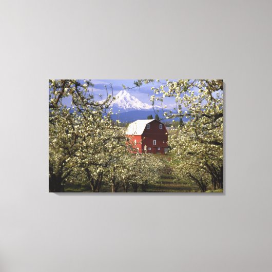 N.A., VS, Oregon, Hood River County. Rood Canvas Afdruk (Voorkant)