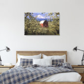 N.A., VS, Oregon, Hood River County. Rood Canvas Afdruk (Insitu (Slaapkamer))