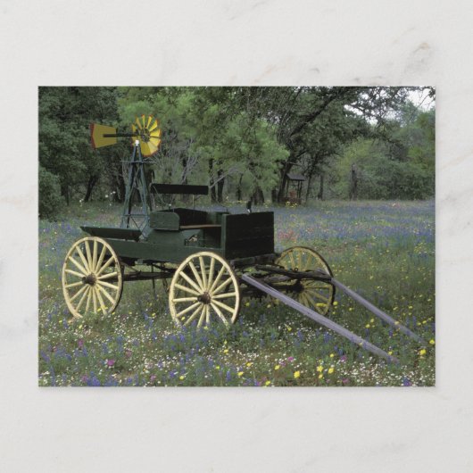 N.A., VS, Texas, Devine, Oude wagen en Briefkaart (Voorkant)