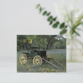 N.A., VS, Texas, Devine, Oude wagen en Briefkaart (Staand voorkant)