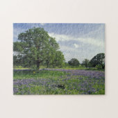 N.A, VS, Texas, Lake Buchanan, Eiken en Blauwe mut Legpuzzel (Horizontaal)