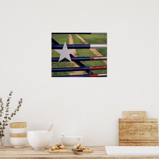 N.A., VS, Texas, Lake Buchanan, Texas flag Poster (Keuken)