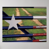 N.A., VS, Texas, Lake Buchanan, Texas flag Poster (Voorkant)