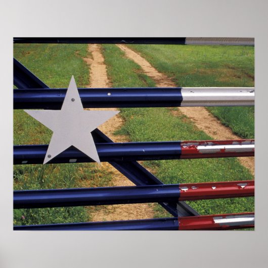 N.A., VS, Texas, Lake Buchanan, Texas flag Poster (Voorkant)