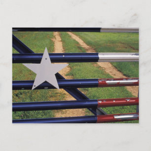 N.A., VS, Texas, Lake Buchanan, vlag van Texas Briefkaart