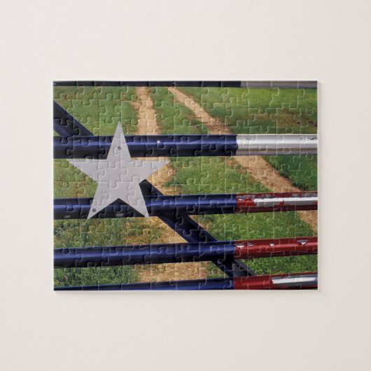 N.A., VS, Texas, Lake Buchanan, vlag van Texas Legpuzzel (Horizontaal)