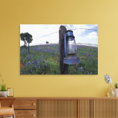 N.A., VS, Texas, Llano, Blauwe Lantaarn, Eik Canvas Afdruk (Insitu (Woonkamer))