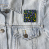 N.A, VS, Texas, Marble Falls, Blau Bonnetten Vierkante Button 5,1 Cm (In situ)