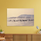 N.A., VS, Washington, San Juan-eilanden Orka Canvas Afdruk (Insitu (Woonkamer))