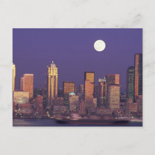 N.A., VS, Washington, Seattle Seattle silhouet Briefkaart