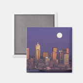 N.A., VS, Washington, Seattle Seattle silhouet Magneet (Voorkant / Achterkant)