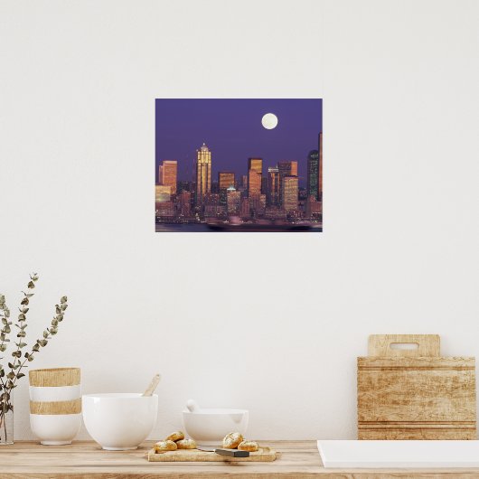 N.A., VS, Washington, Seattle Seattle skyline Poster (Keuken)