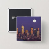 N.A., VS, Washington, Seattle Seattle skyline Vierkante Button 5,1 Cm (Voorkant /achterkant)