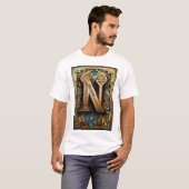 N alfabetnaam t-shirt (Voorkant volledig)