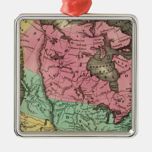 N Amerika Metalen Ornament (Voorkant)