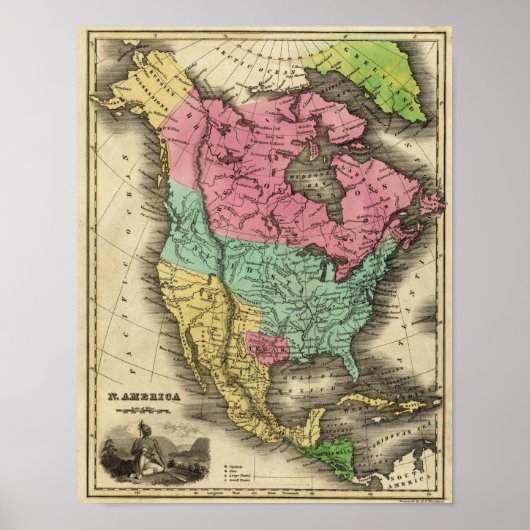 N Amerika Poster (Voorkant)