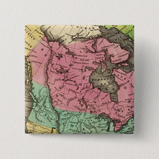 N Amerika Vierkante Button 5,1 Cm (Voorkant)