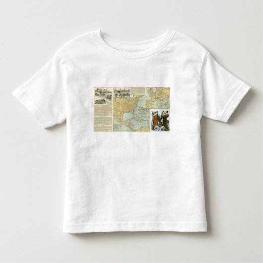 N Amerika, W Europe passagierslijnen Kinder Shirts (Voorkant)