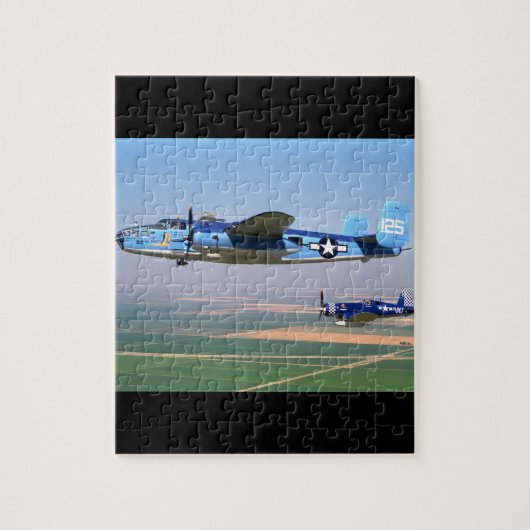 N. Amerikaans, B-25, 1943_Klassieke luchtvaart Legpuzzel (Verticaal)