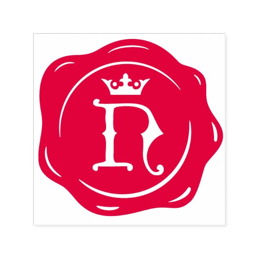 N - Antiek Wax Seal Gotische Kroon Initiaal Letter Zelfinktende Stempel (Design)