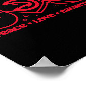 N Atlanta Hawks Peace Love Sketll Poster (Hoek)