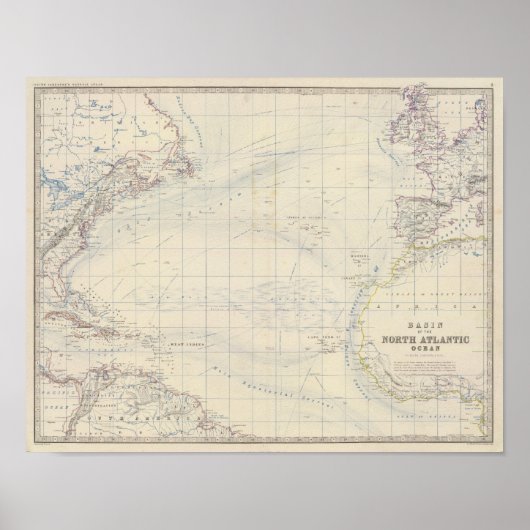 N Atlantische Oceaan Poster (Voorkant)