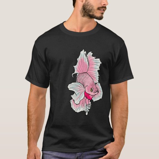 N’ Blauwe Betta Vis T-shirt (Voorkant)