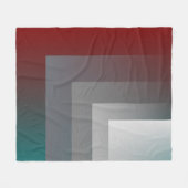 N - blauwgroen grauwe Bourgogne Fleece Deken (Voorkant (Horizontaal))