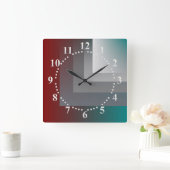 N - blauwgroen grauwe Bourgogne Vierkante Klok (Huis)