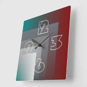 N - blauwgroen grauwe Bourgogne Vierkante Klok (Hoek)